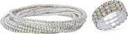 STEELTIME 2-Piece Crystal Stretch Bracelet & Ring Set