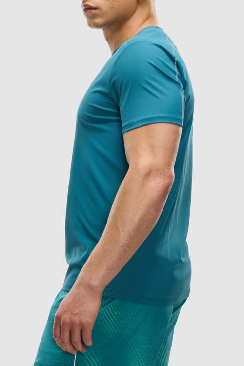 Peloton Interlock Short Sleeve Run Tee In Blue