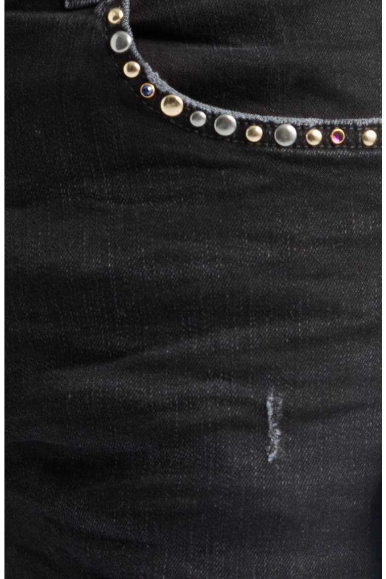 MX1 Studded Patch Ripped Skinny Jeans, Alternate, color, VINTAGE BLACK