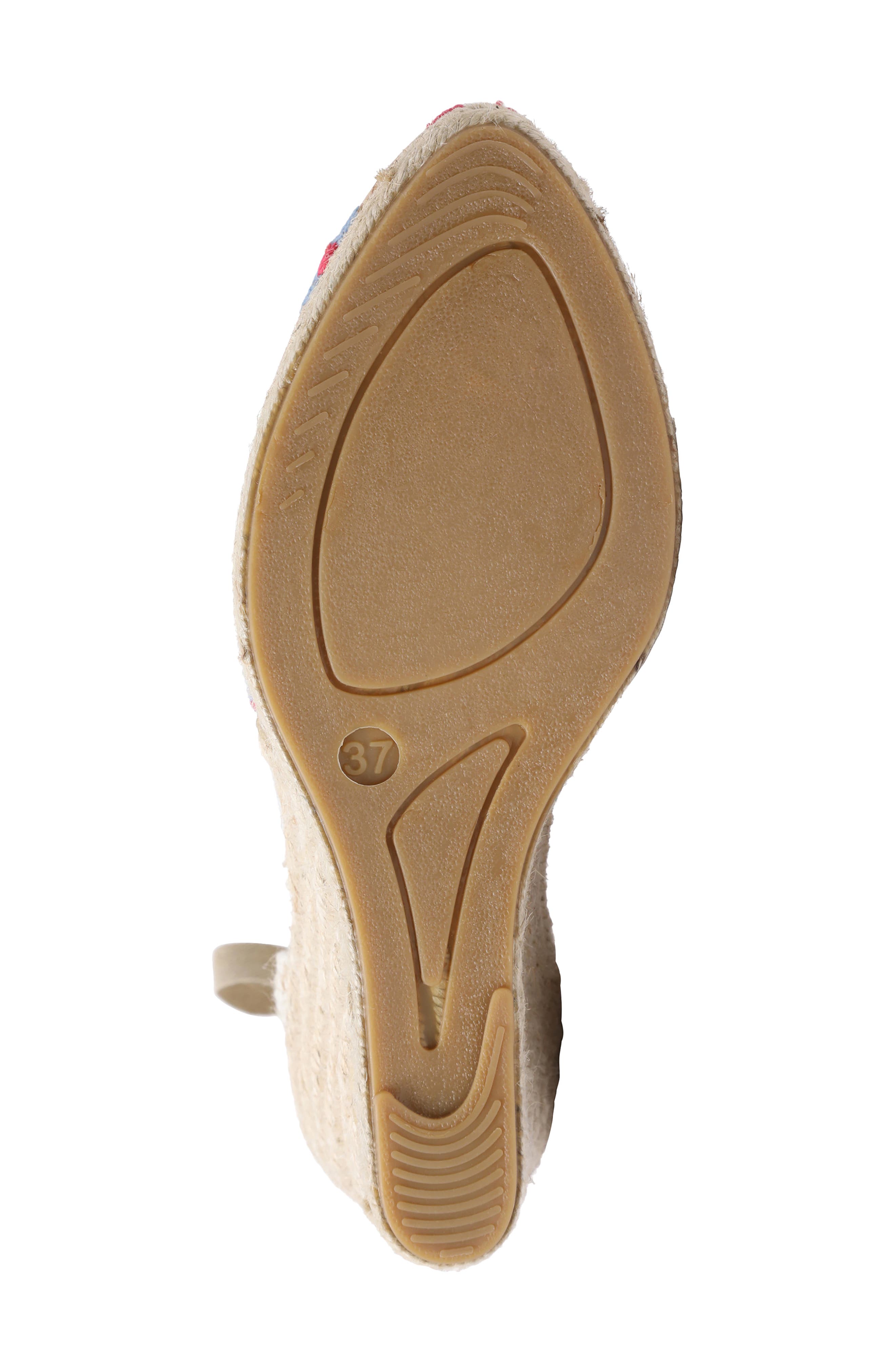 André Assous Ensley Embroidered Espadrille Wedge Sandal, Alternate, color, 
