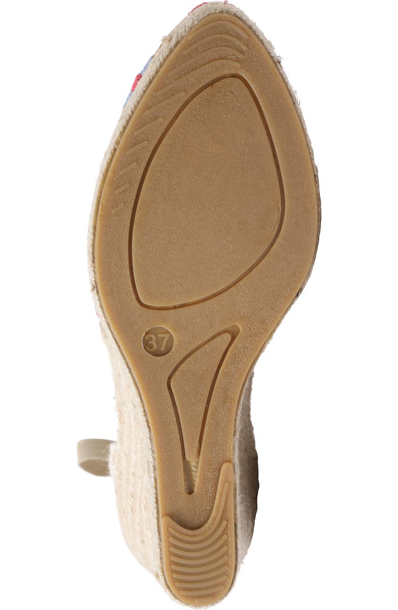 André Assous Ensley Embroidered Espadrille Wedge Sandal, Alternate, color,