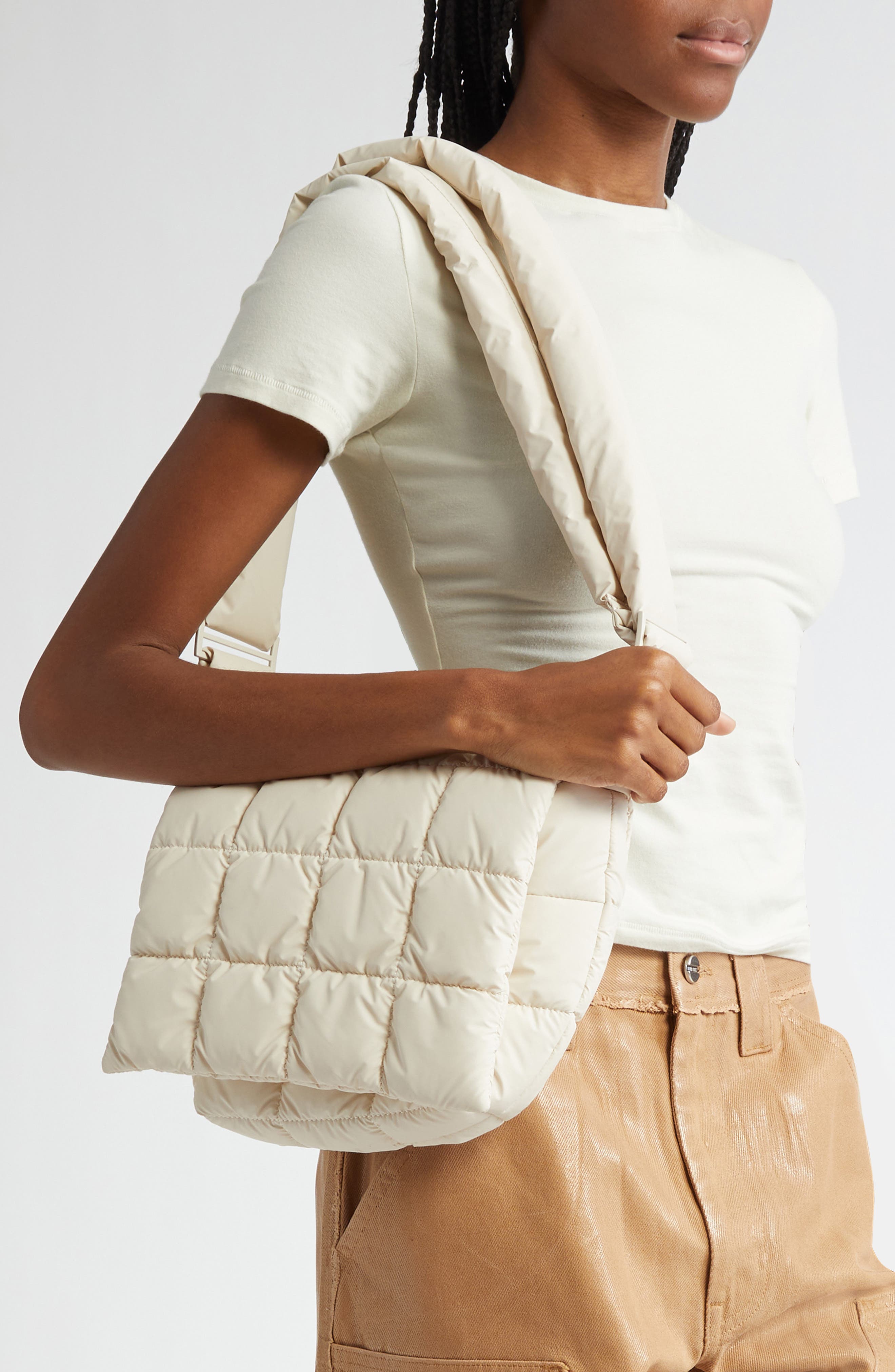 VeeCollective Porter Water Repellent Quilted Messenger Crossbody Bag, Alternate, color, Birch