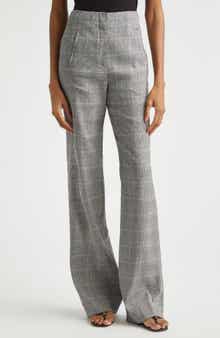 Jude High Waist Wide Leg Glen Plaid Pants