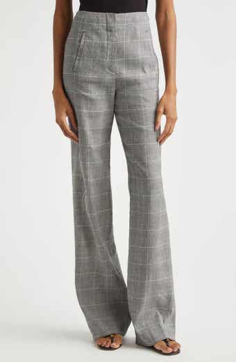 Jude High Waist Wide Leg Glen Plaid Pants