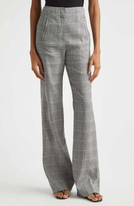 Jude High Waist Wide Leg Glen Plaid Pants