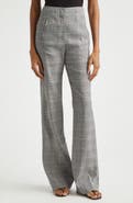 Veronica Beard Jude High Waist Wide Leg Glen Plaid Pants