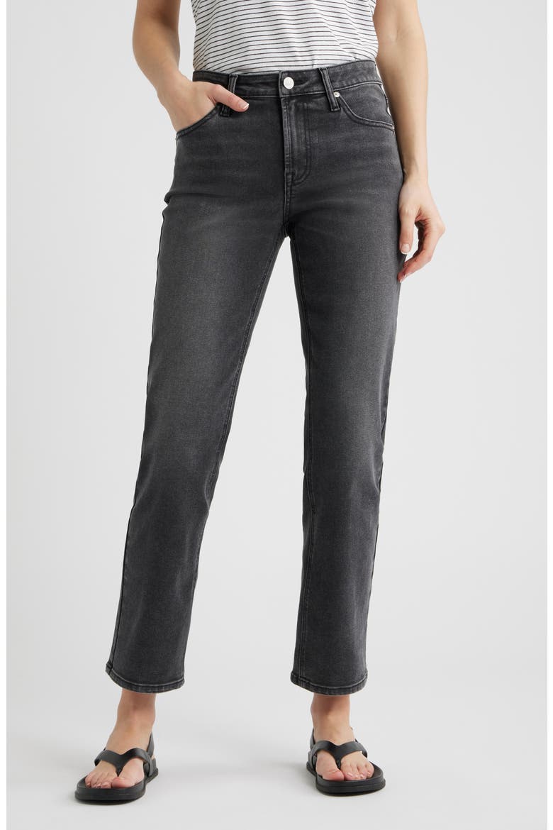 Dover Ankle Straight Leg Jeans, Main, color, BLACK WHISKER WASH