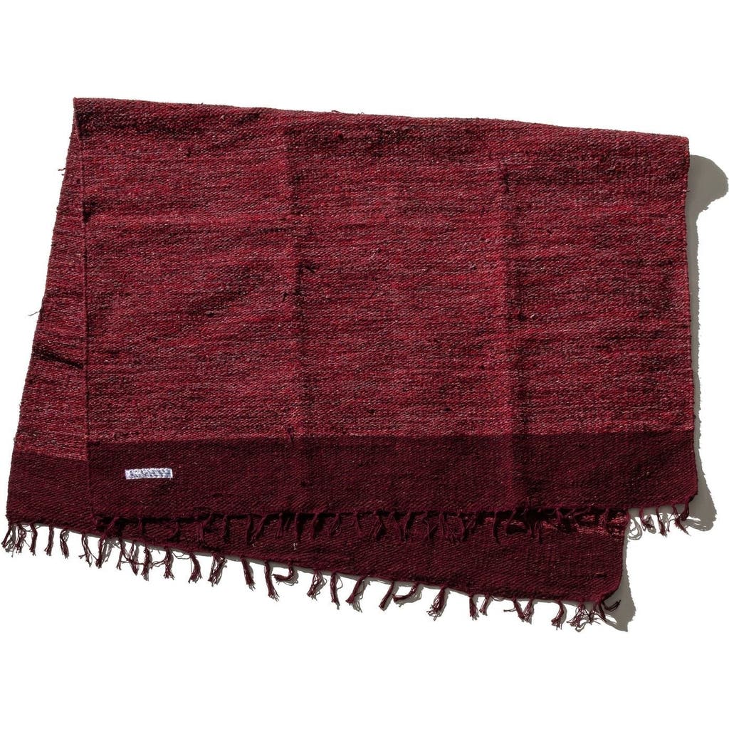 Puebco Handloomed Recycle Yarn Rug In Burgundy