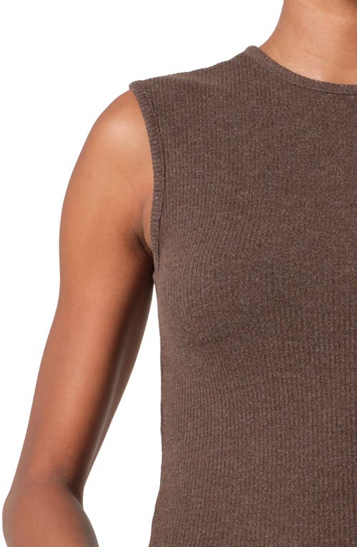 Agolde Binx Rib Tank In Lizrd (brnish/olv Intrmgle)