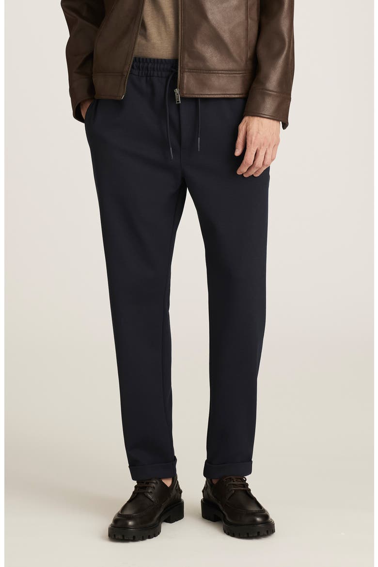 Drawstring Jersey Pants, Main, color, BARITONE BLUE