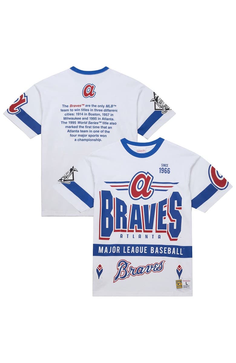 Mitchell & Ness Men's Mitchell & Ness White Atlanta Braves Cooperstown Collection Team Origins Premium T-Shirt, Main, color, 