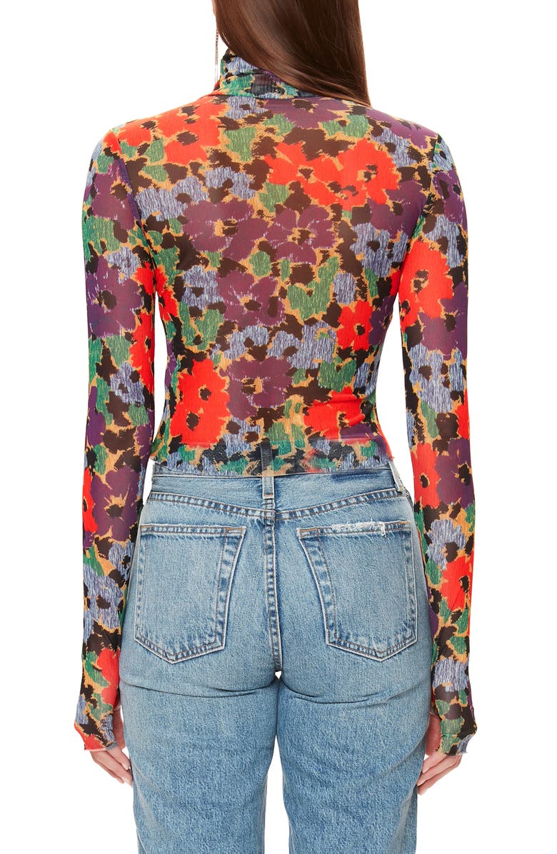 AFRM Jordan Leopard Print Long Sleeve Crop Top, Alternate, color, 