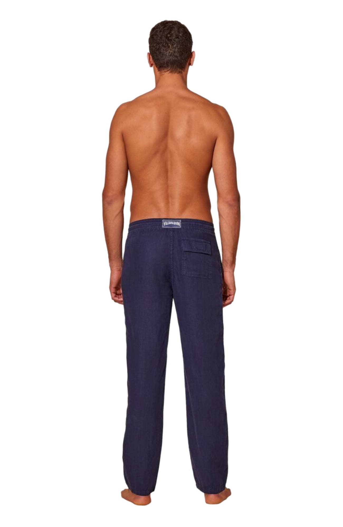 Men's Solid Linen Pants - image 2