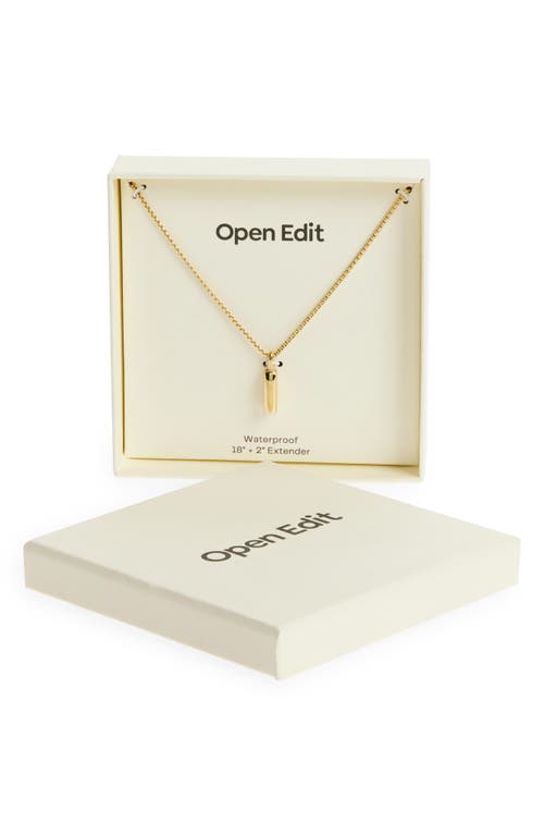 Open Edit Waterproof Bubble Initial Pendant Necklace