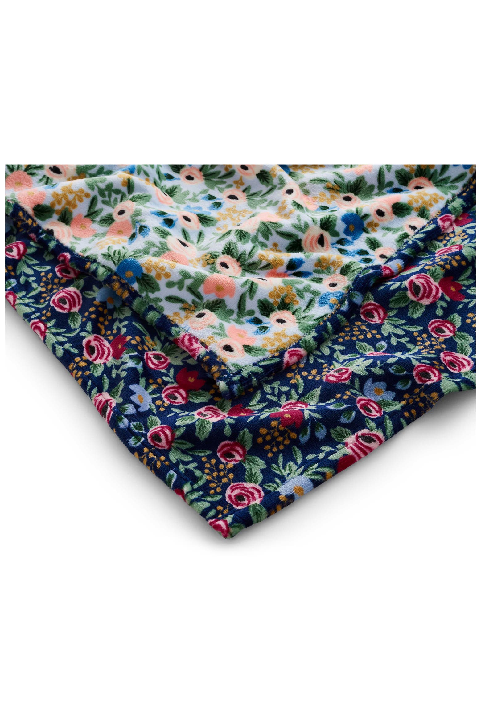 Dagger With Roses Rifle Paper Co. Rose Reversible Fleece Throw Blanket | Nordstromrack