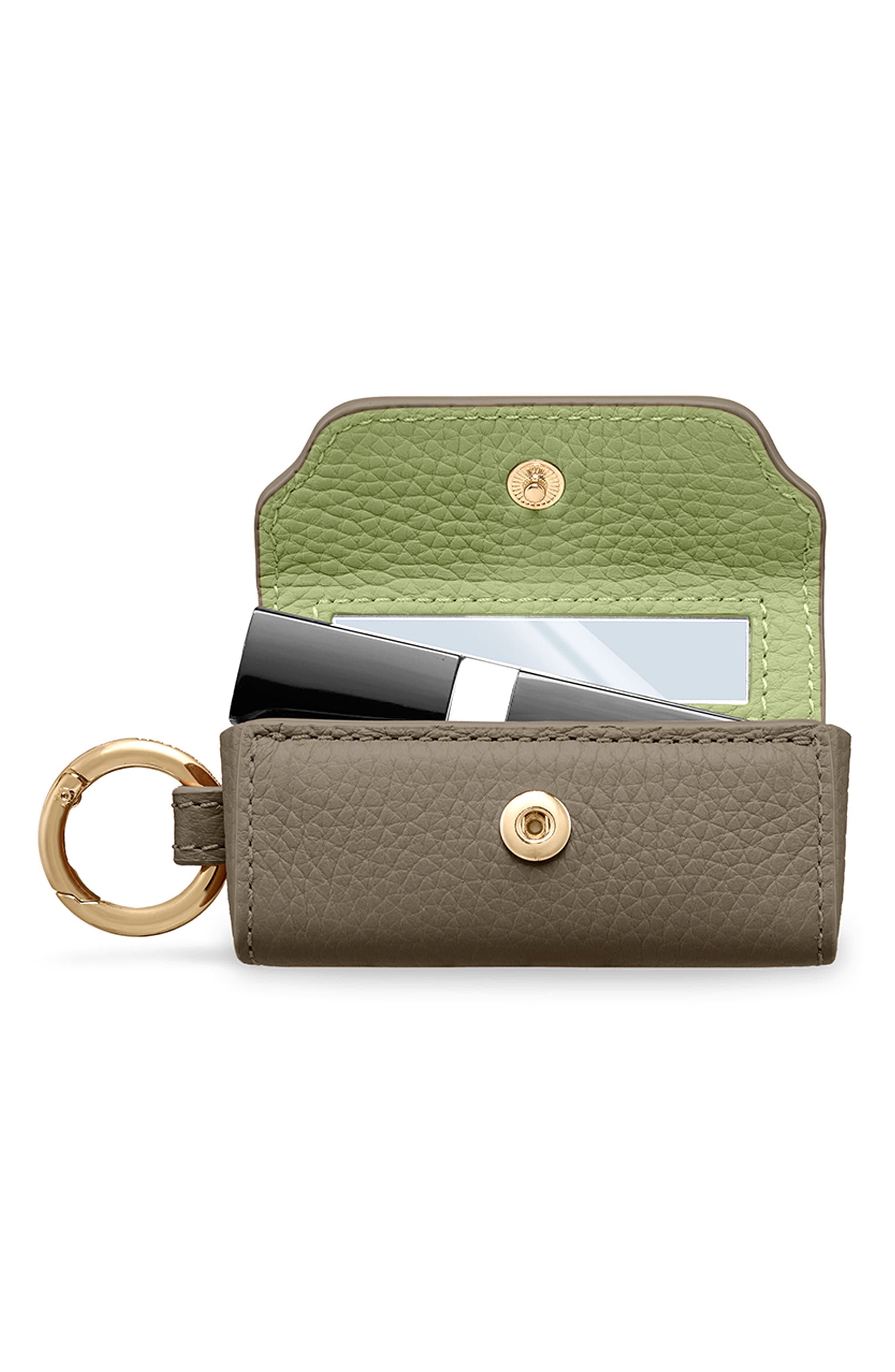 MAISON de SABRÉ Leather Lipstick Charm, Alternate, color, Cashmere Matcha