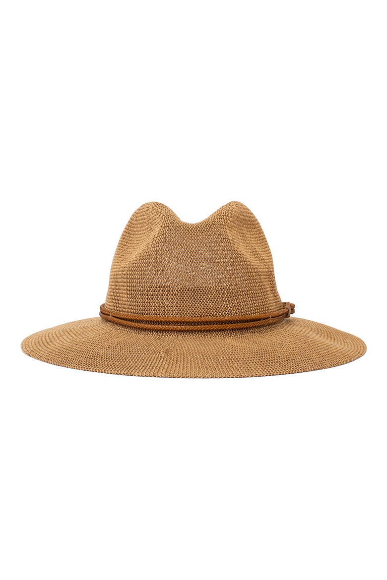 St. Augustine Straw Fedora, Main, color, CAMEL