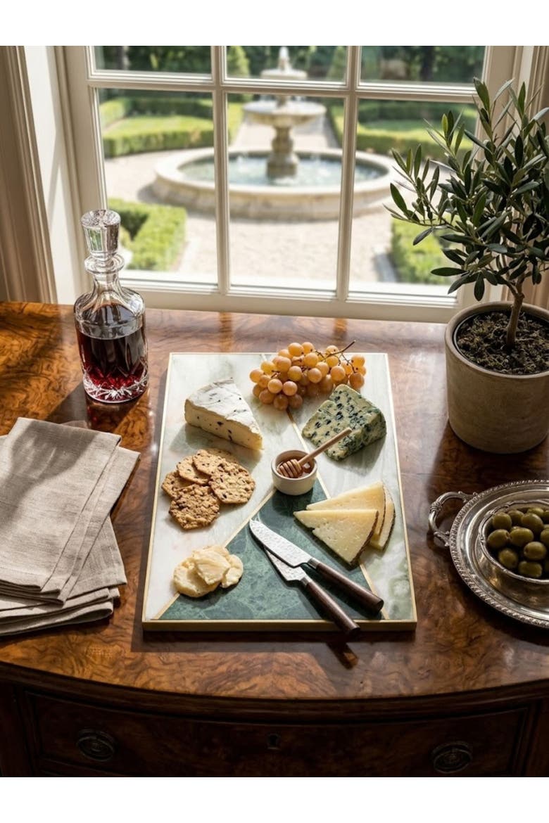 Brno Marble Cheese Board, Alternate, color, Shades of Green