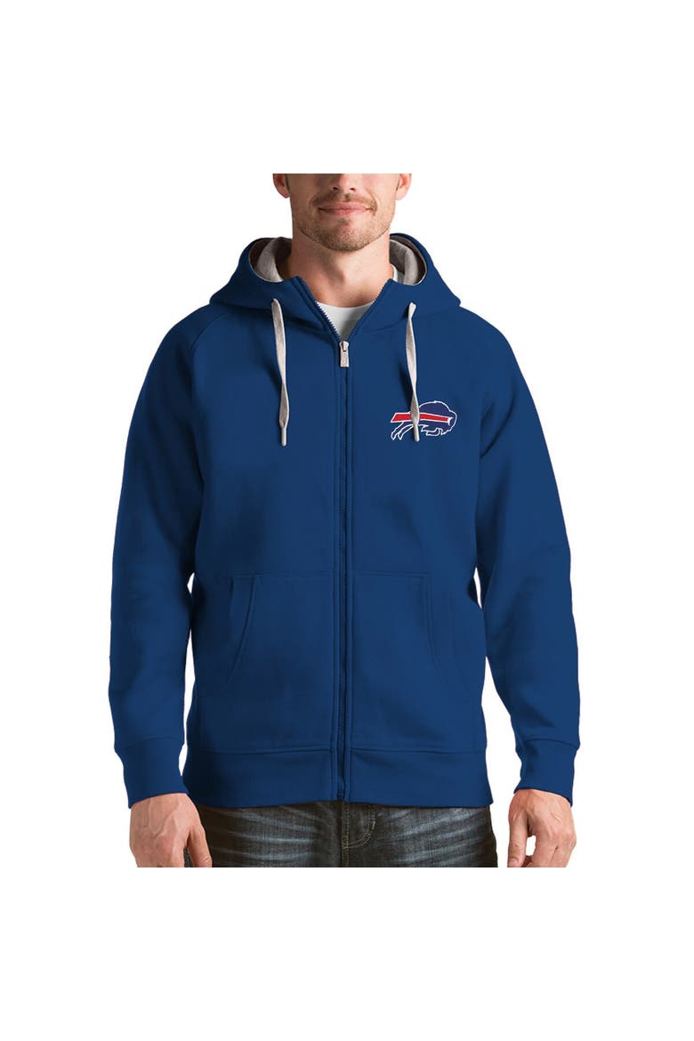 Men's Antigua Royal Buffalo Bills Victory Full-Zip Hoodie, Alternate, color, Royal