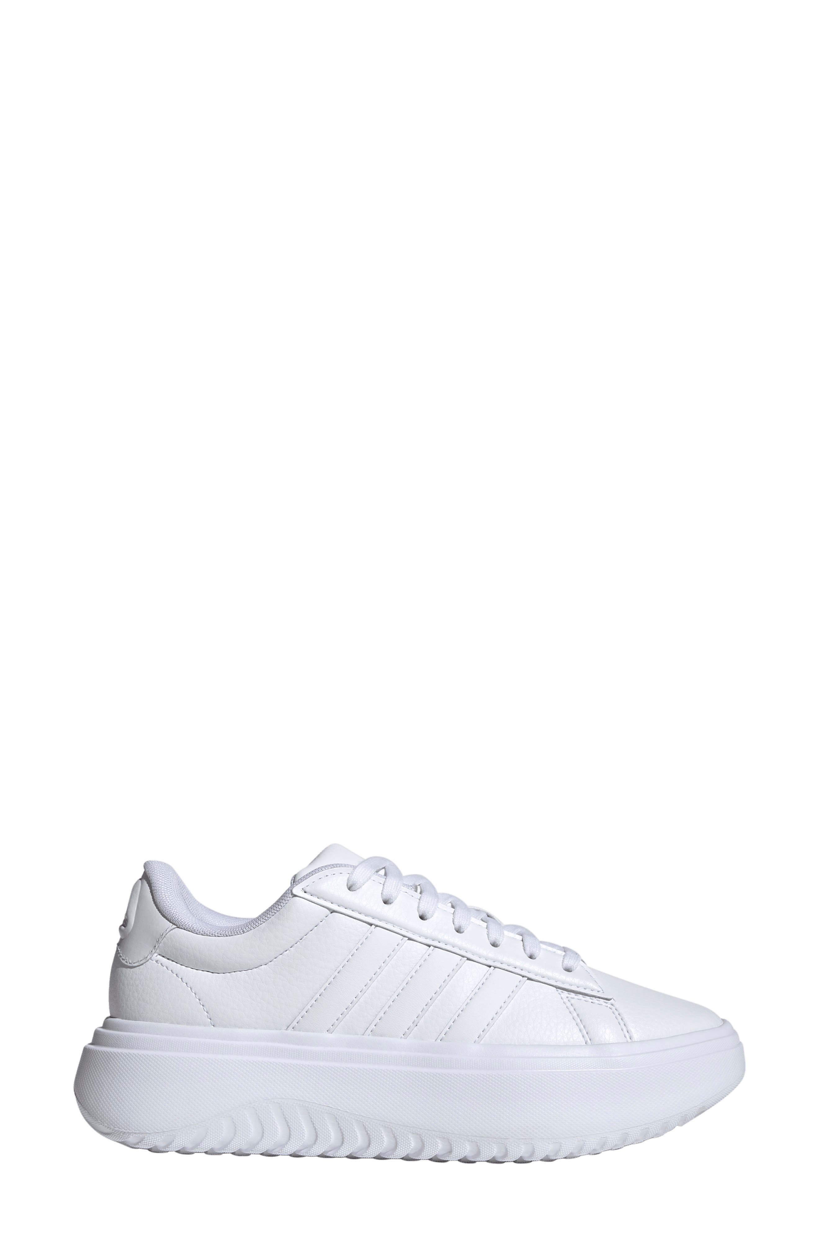 adidas Grand Platform Sneaker, Alternate, color, White/ White/ Crystal White