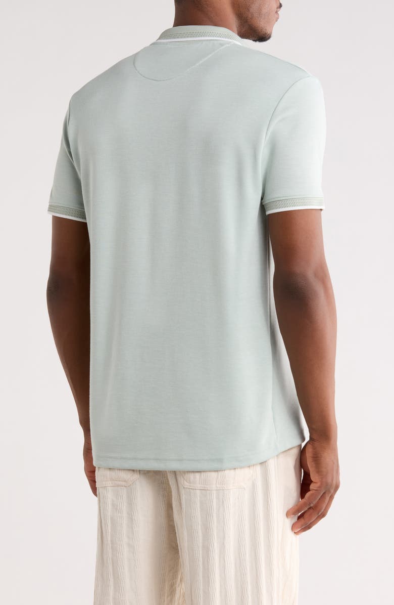 DENIM AND FLOWER Contrast Tipping Polo, Alternate, color, Green