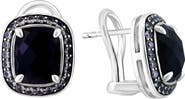 EFFY Sterling Silver Onyx & Topaz Stud Earrings
