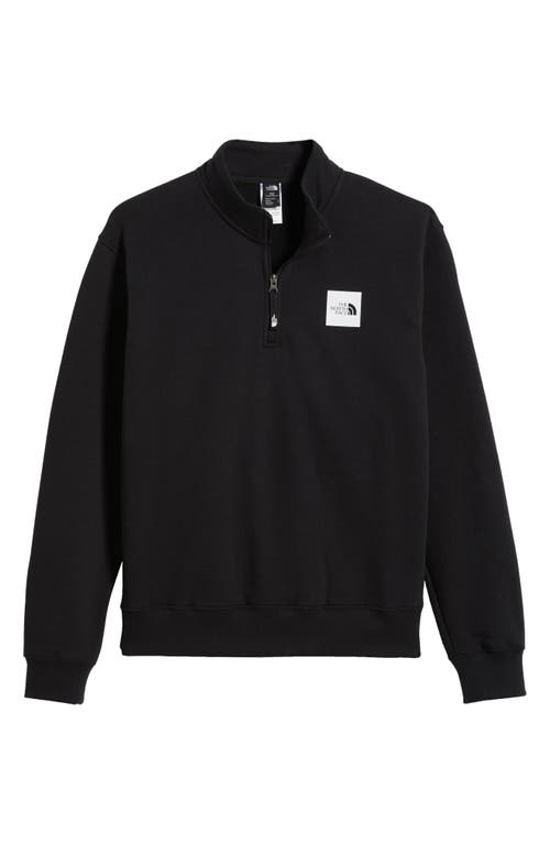 The North Face Box Half Dome Logo Quarter Zip Graphic Pullover In Tnf Black