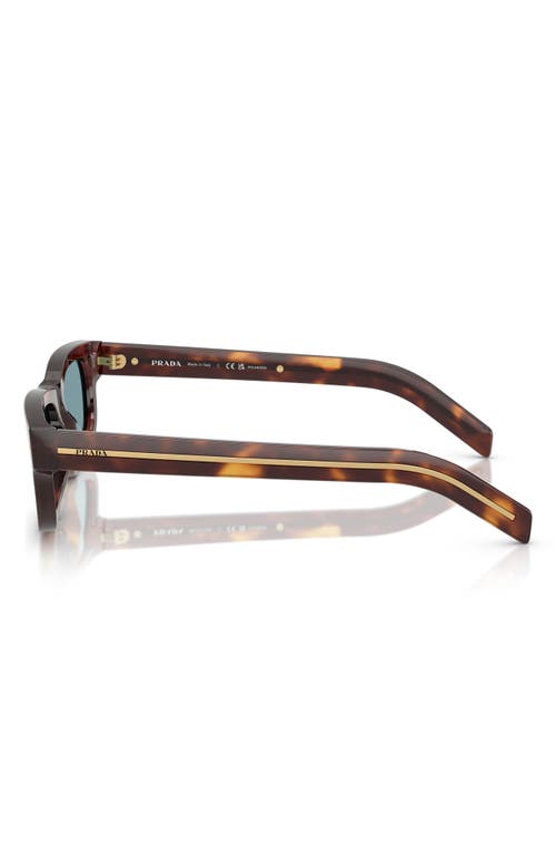 PRADA PRADA 57MM POLARIZED RECTANGULAR SUNGLASSES