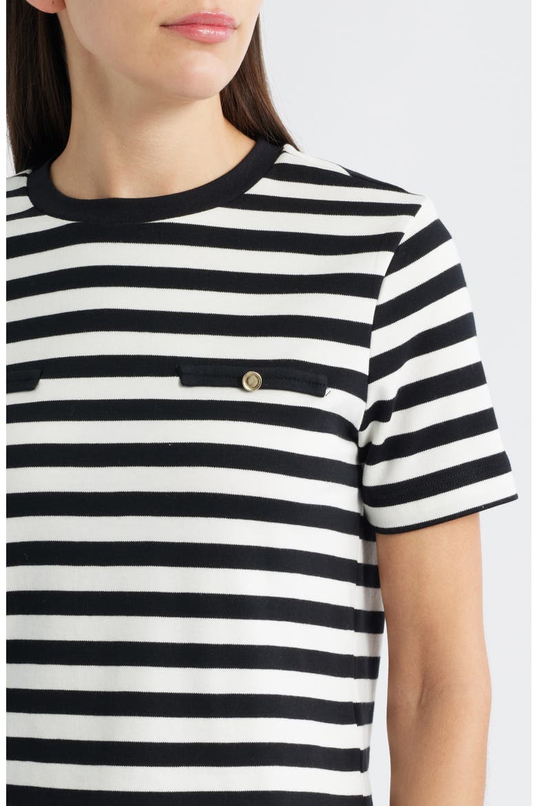 Stripe Cotton T-Shirt, Alternate, color, BLACK STRIPE