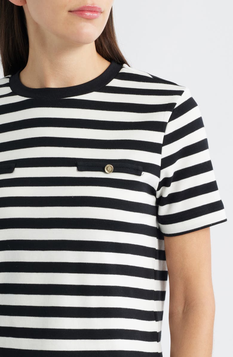 Mavi Jeans Stripe Cotton T-Shirt, Alternate, color, Black Stripe