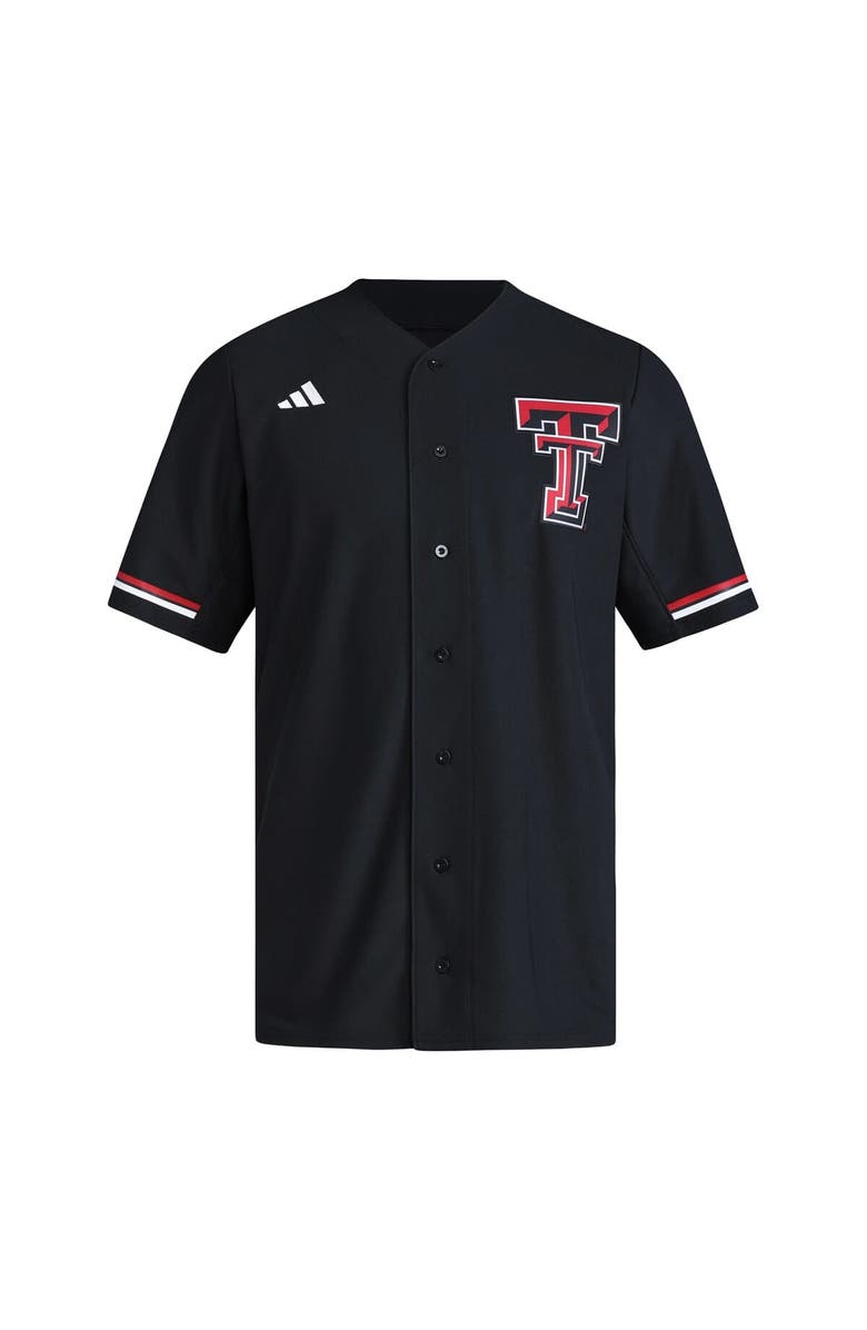 adidas Men's adidas Black Texas Tech Red Raiders Replica Baseball Jersey, Alternate, color, Black