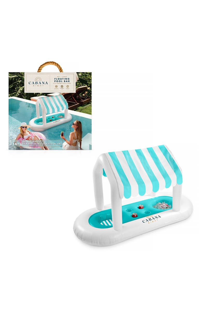 Cabana 8 Floating Pool Bar, Alternate, color, Turquoise -Teal