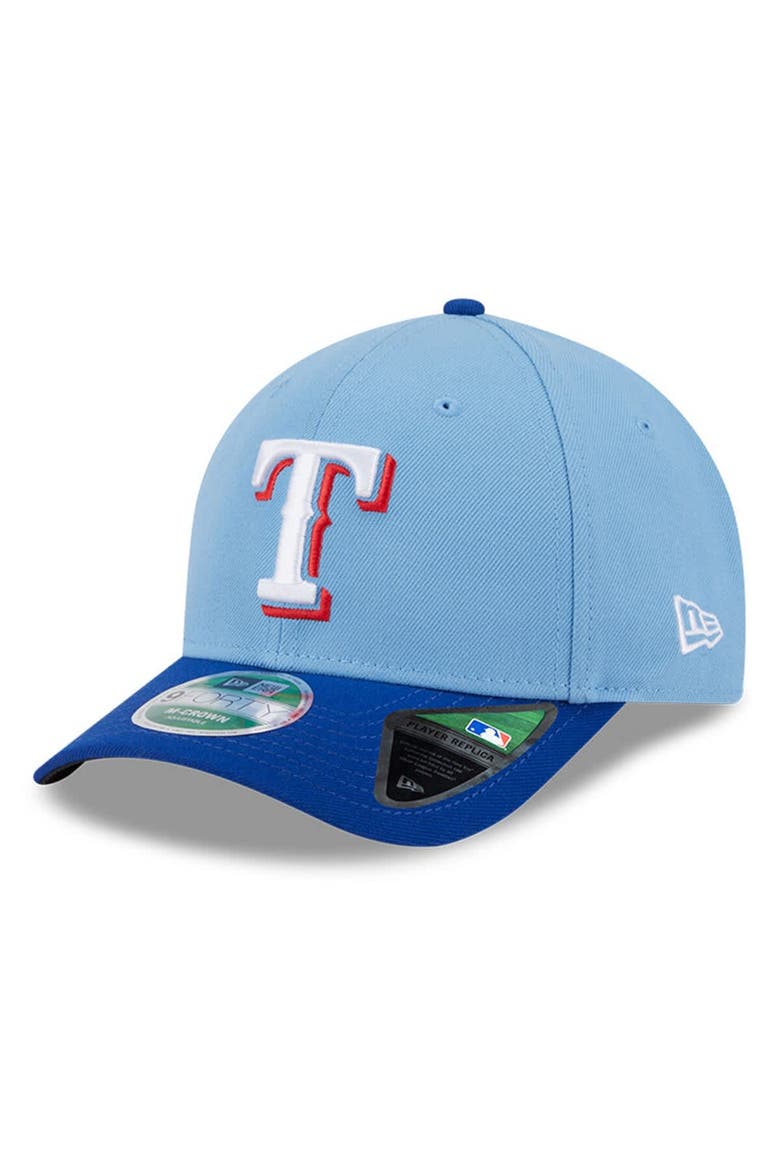 Men's New Era  Light Blue Texas Rangers Player Replica 9FORTY Adjustable Hat, Main, color, Light Blue