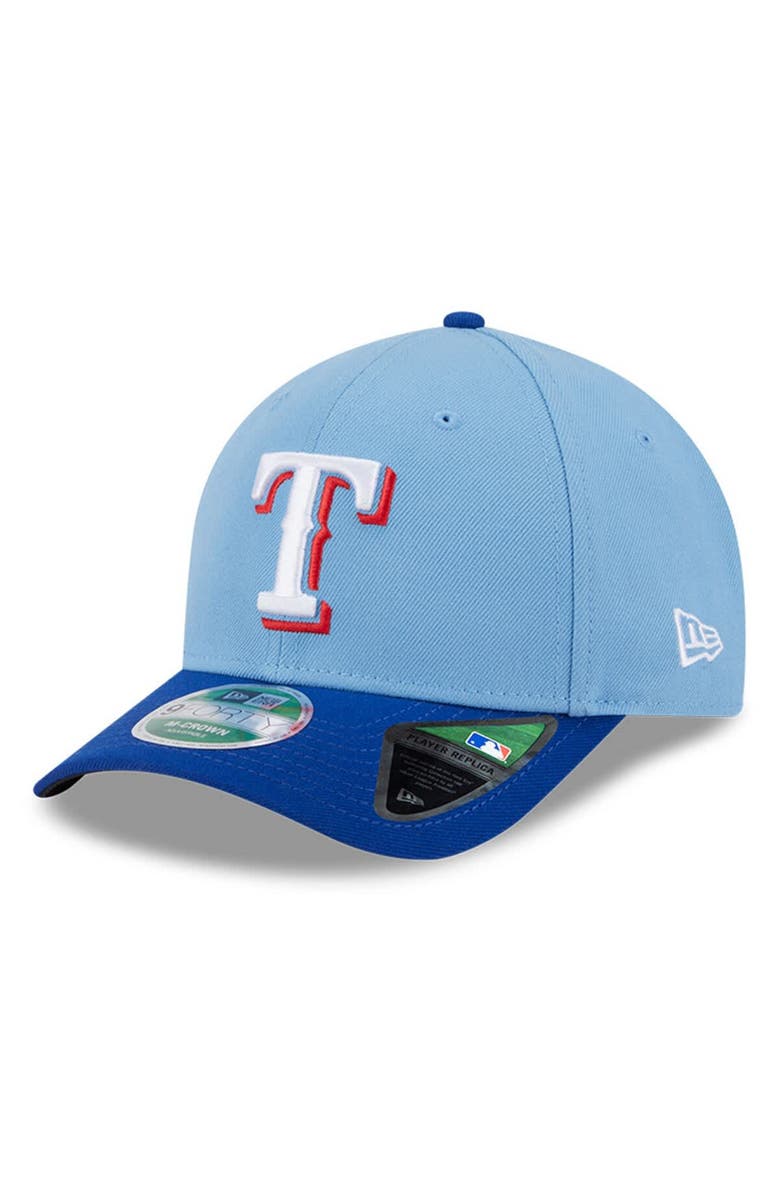 New Era Men's New Era Light Blue Texas Rangers Player Replica 9FORTY Adjustable Hat, Main, color, Light Blue