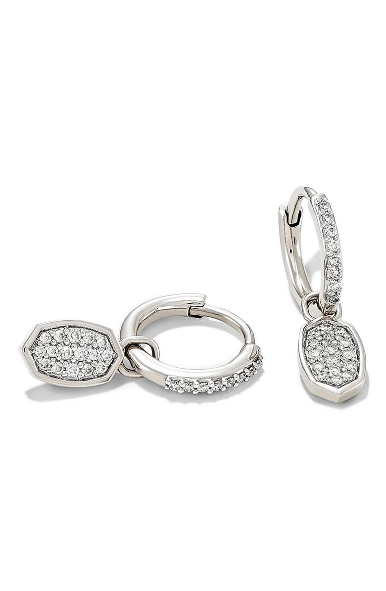Kendra Scott Marisa Diamond Huggie Hoop Earrings - 0.213ct., Main, color, 