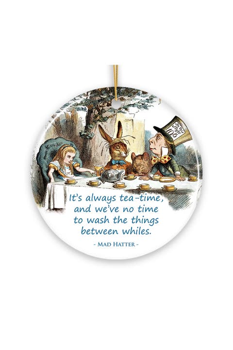Mad Hatter Tea Party Vintage Ceramic Ornament