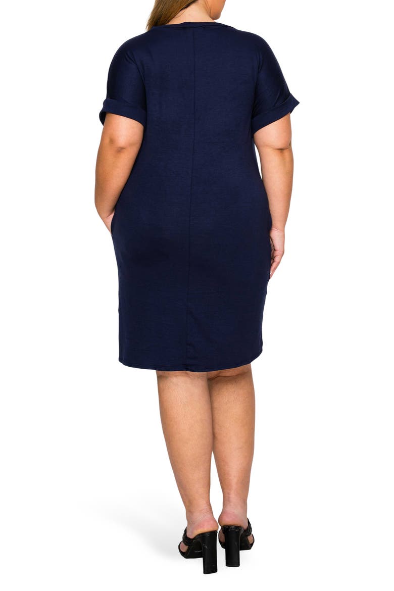 Mia Everyday T-Shirt Dress, Alternate, color, NAVY