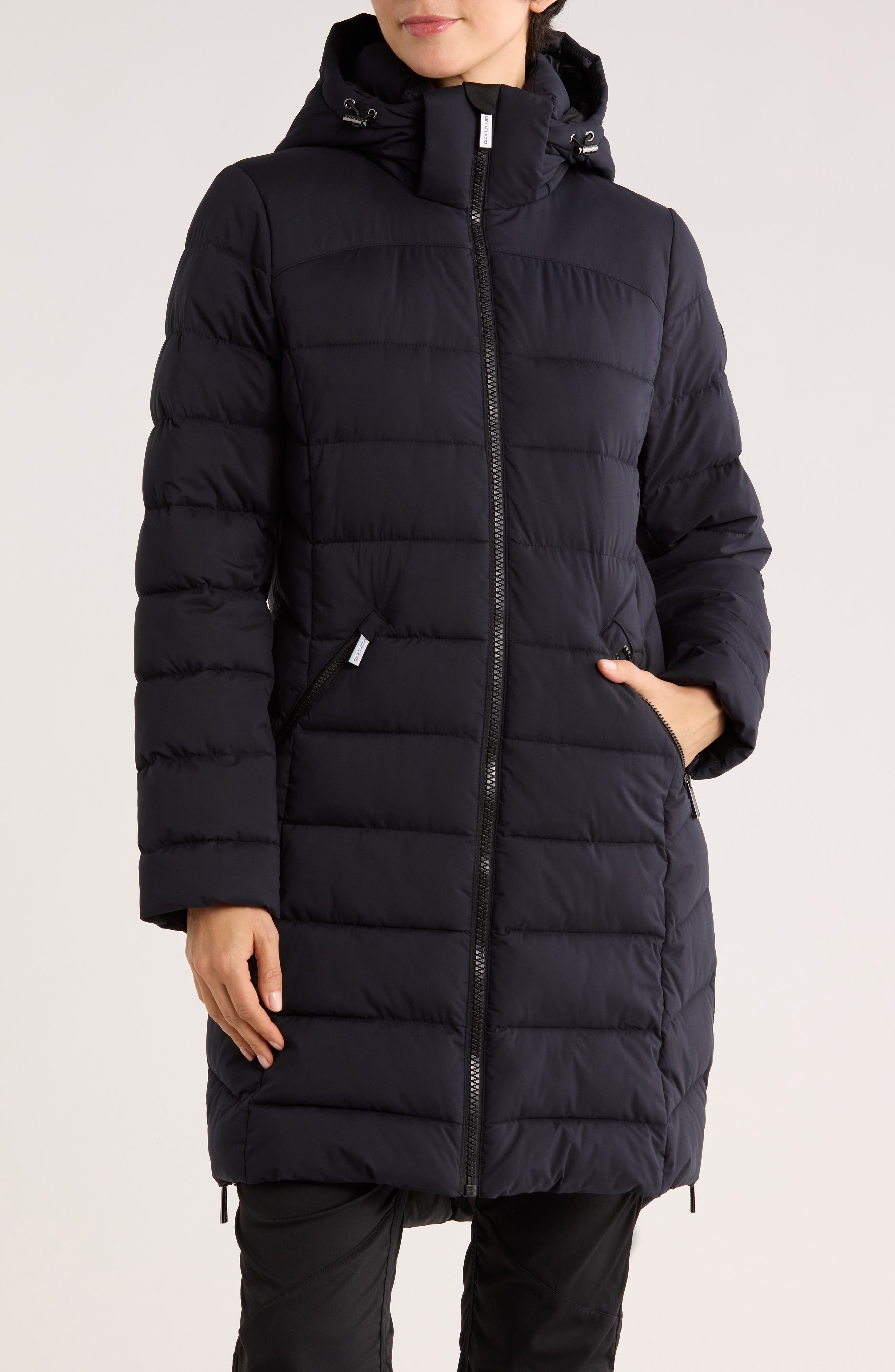Michael Kors Packable Hooded 400 Fill Power Quilted Puffer Jacket