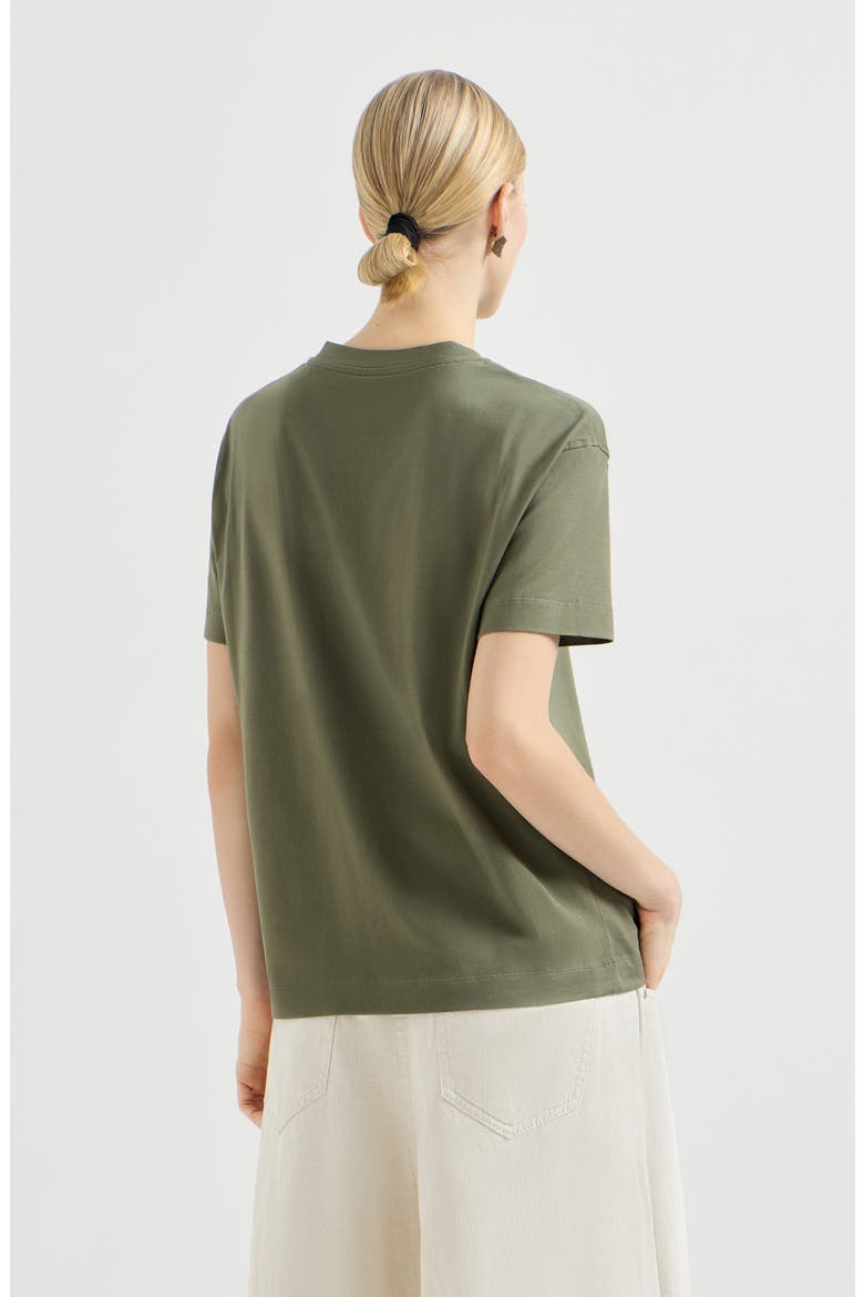 Cotton jersey T-shirt, Alternate, color, Olive
