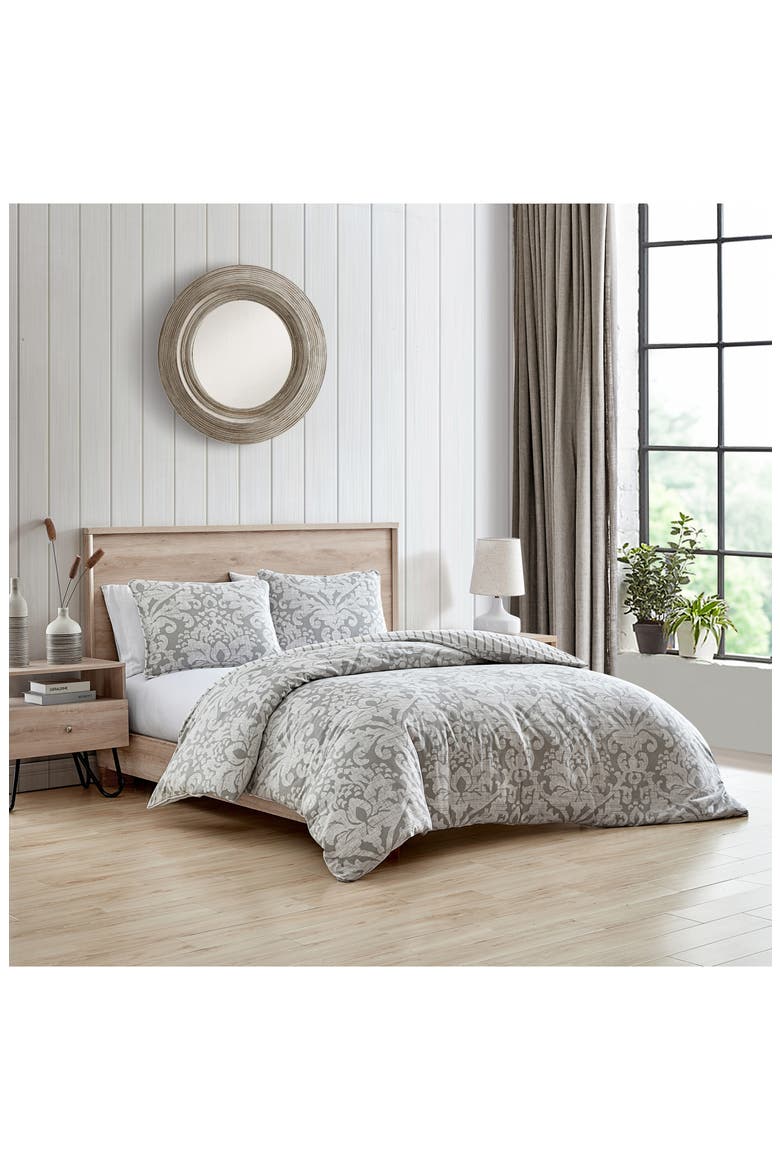 Camden Cotton Sateen 200 Thread Count Duvet Set, Alternate, color, LIGHT PASTEL GREY