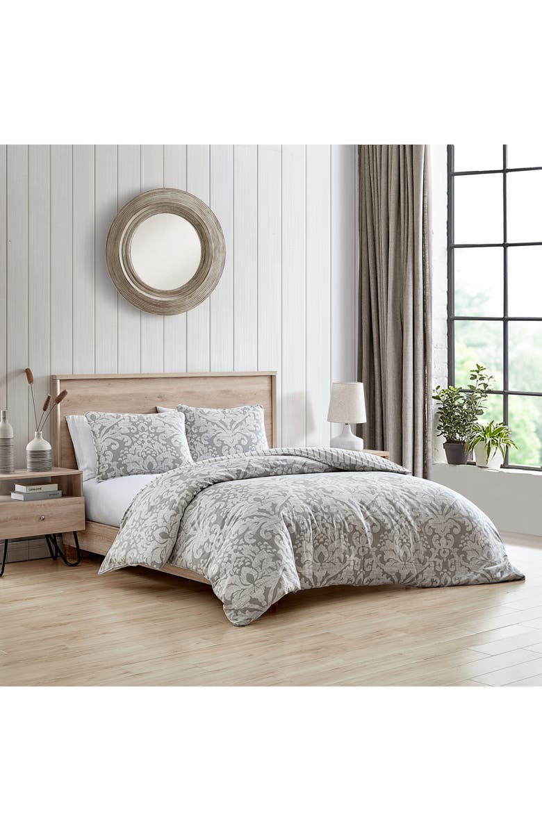 STONE COTTAGE Camden Cotton Sateen 200 Thread Count Duvet Set, Alternate, color, Light Pastel Grey