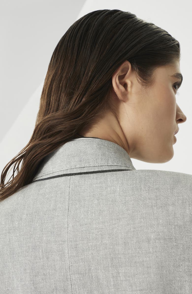 Brunello Cucinelli Sparkling canvas blazer, Alternate, color, 