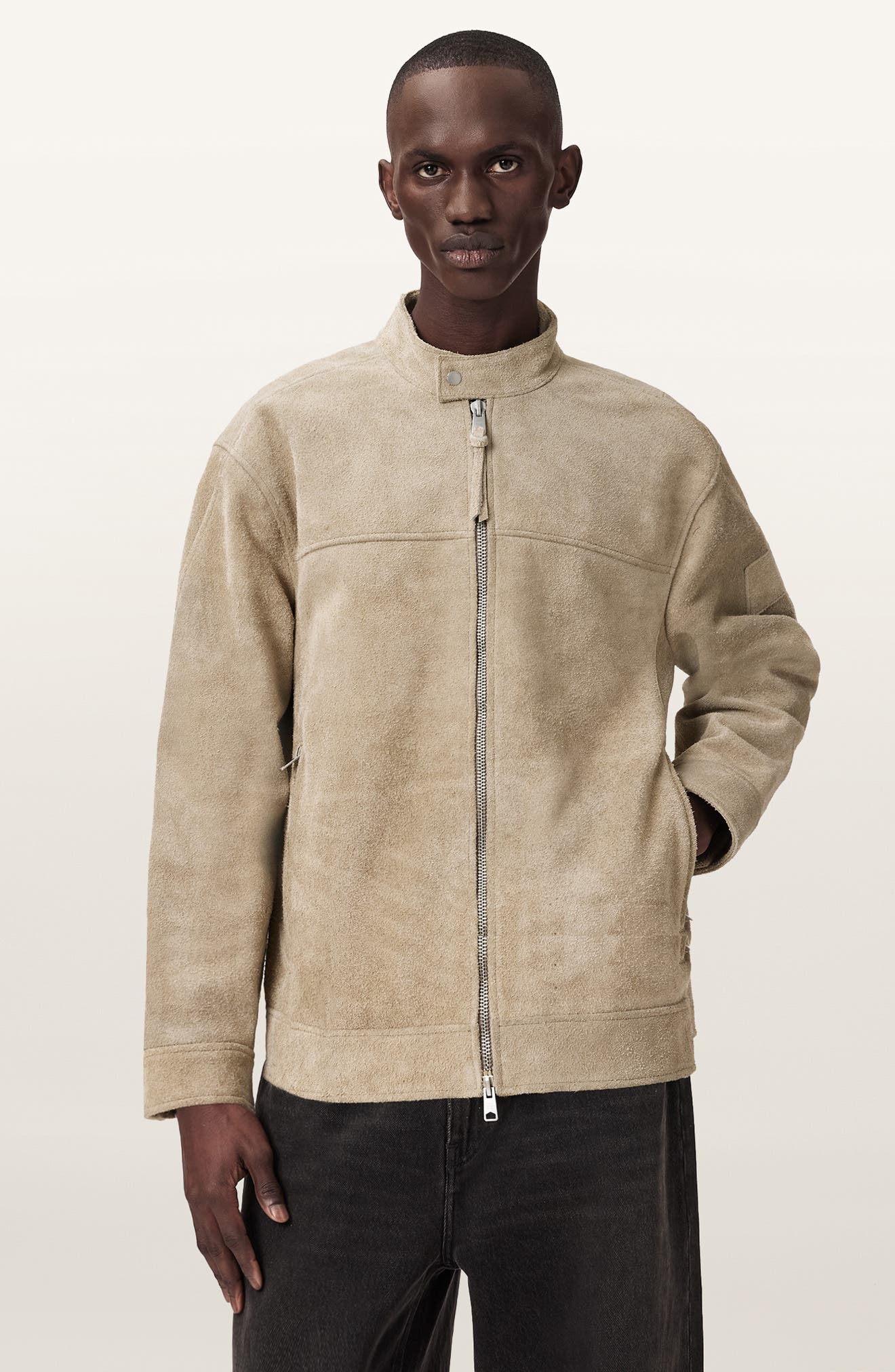 Felix Suede Racer Jacket (Men) | Nordstrom