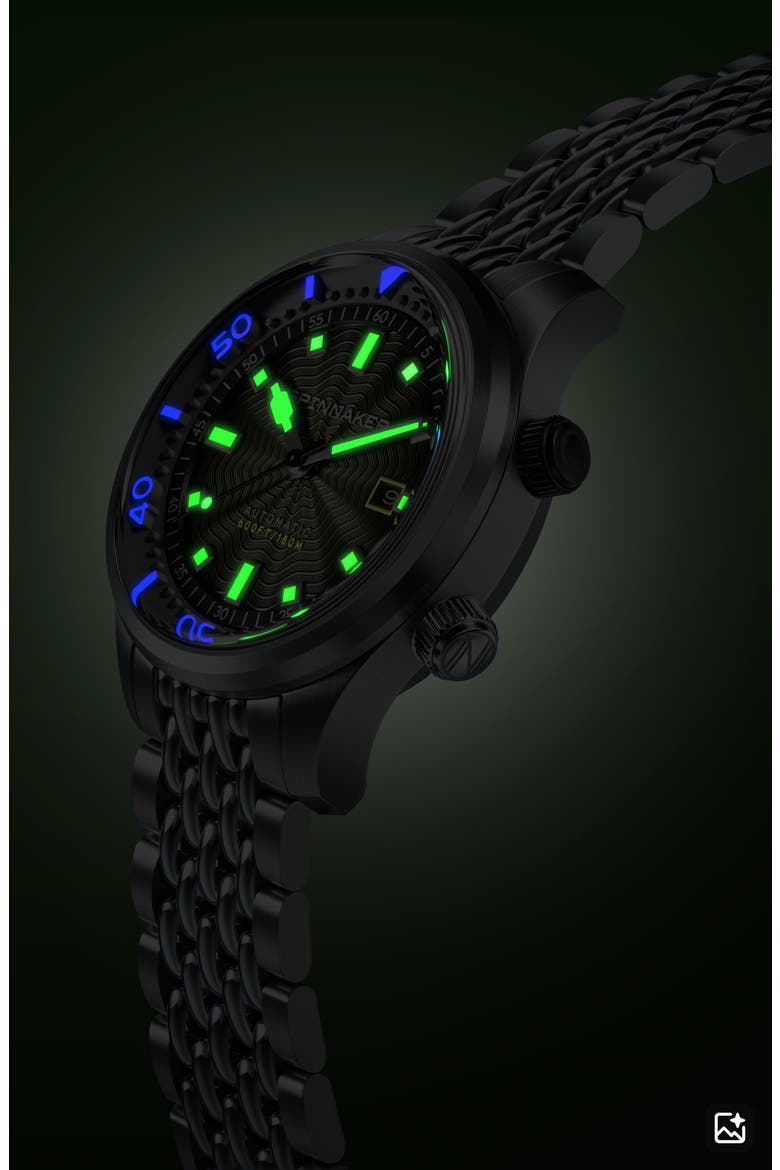 Bradner Automatic Bracelet Watch, 42mm, Alternate, color, GREEN