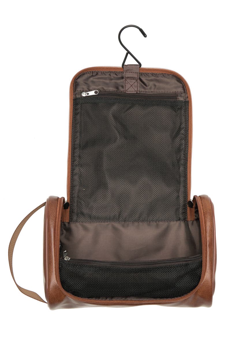 Hanging Leather Dopp Kit, Alternate, color, LUGG