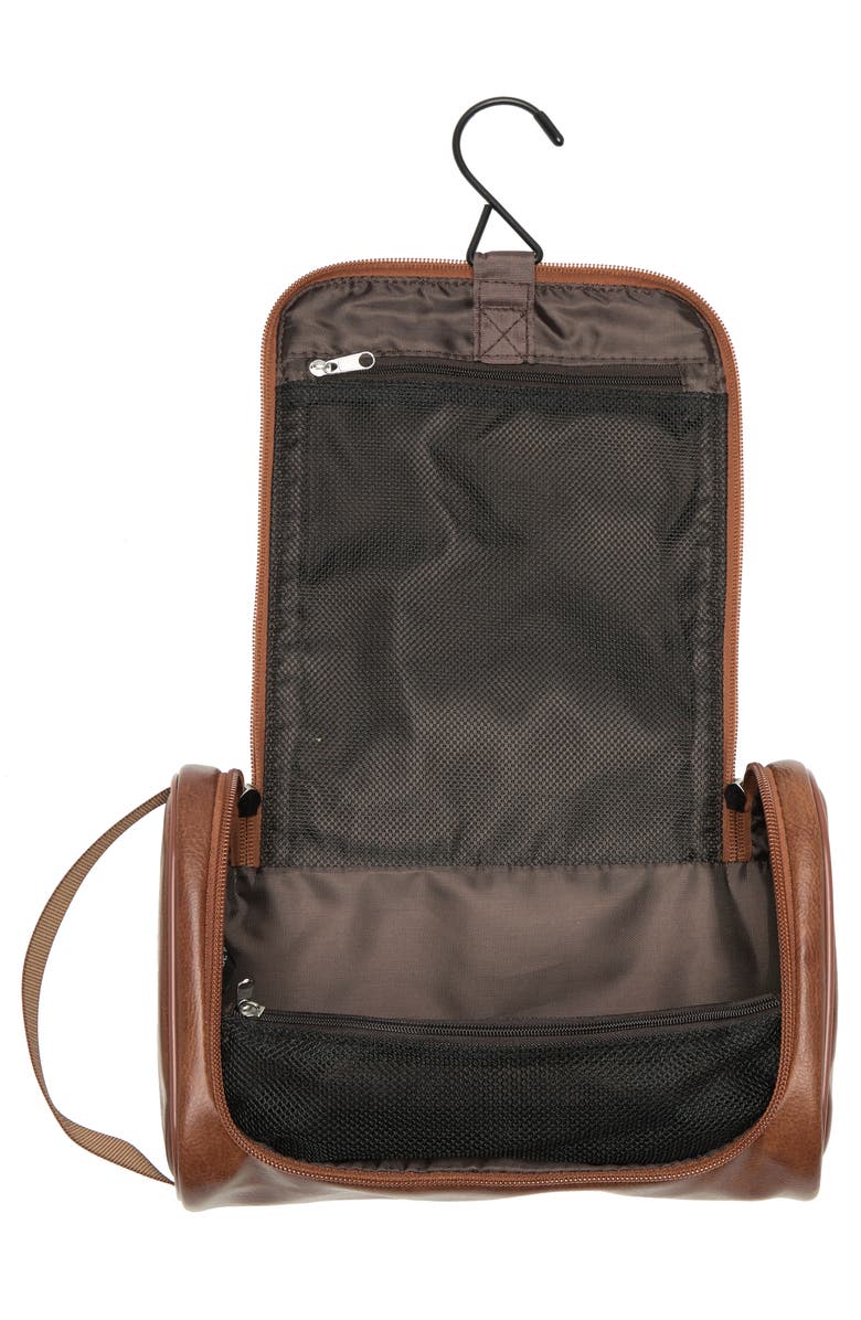 Original Penguin Hanging Leather Dopp Kit, Alternate, color, Lugg