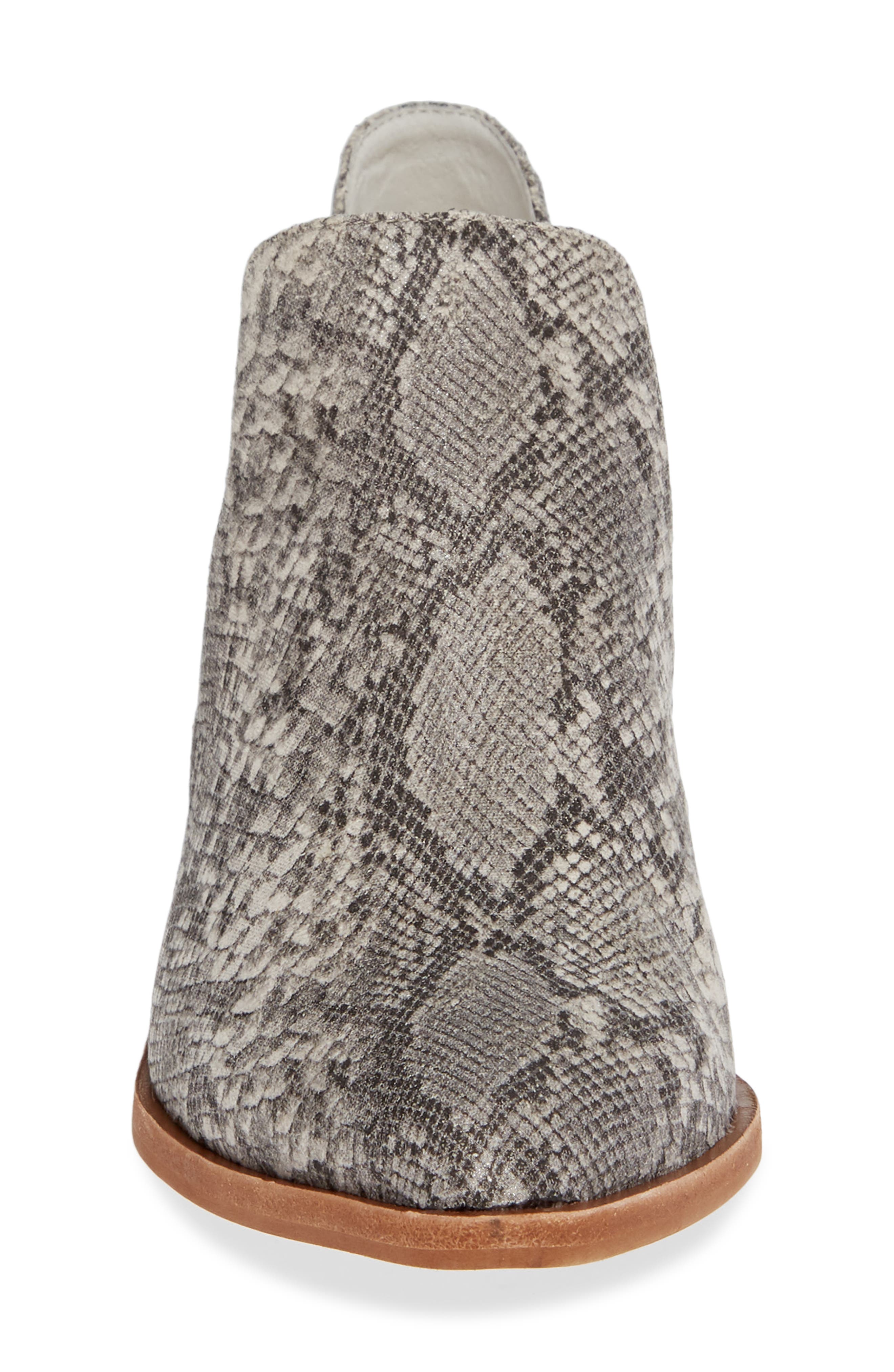 Focus Open Sided Bootie, Alternate, color, WHITE SNAKE PRINT LEATHER