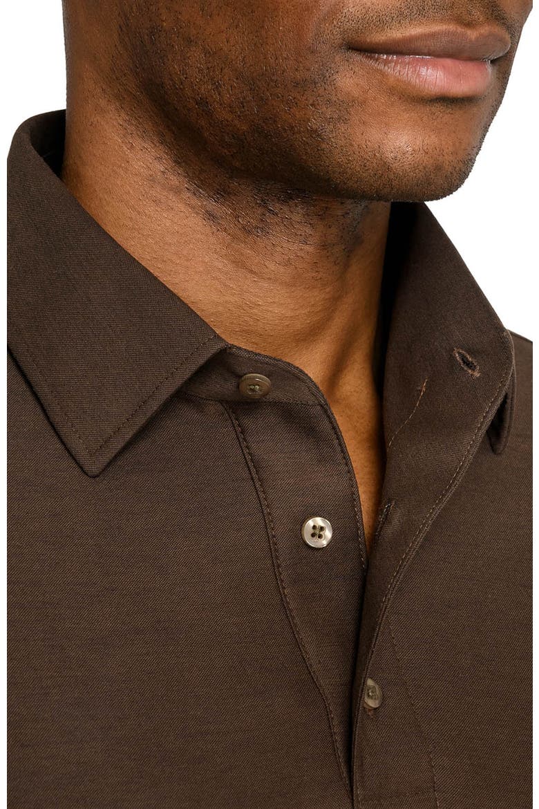 Solid Mapleton Luxe Cross Dyed Polo, Alternate, color, BROWN