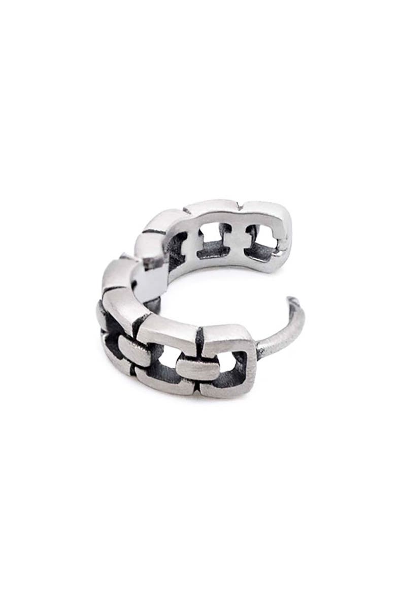 Bond Single Hoop Earring, Alternate, color, SILVER
