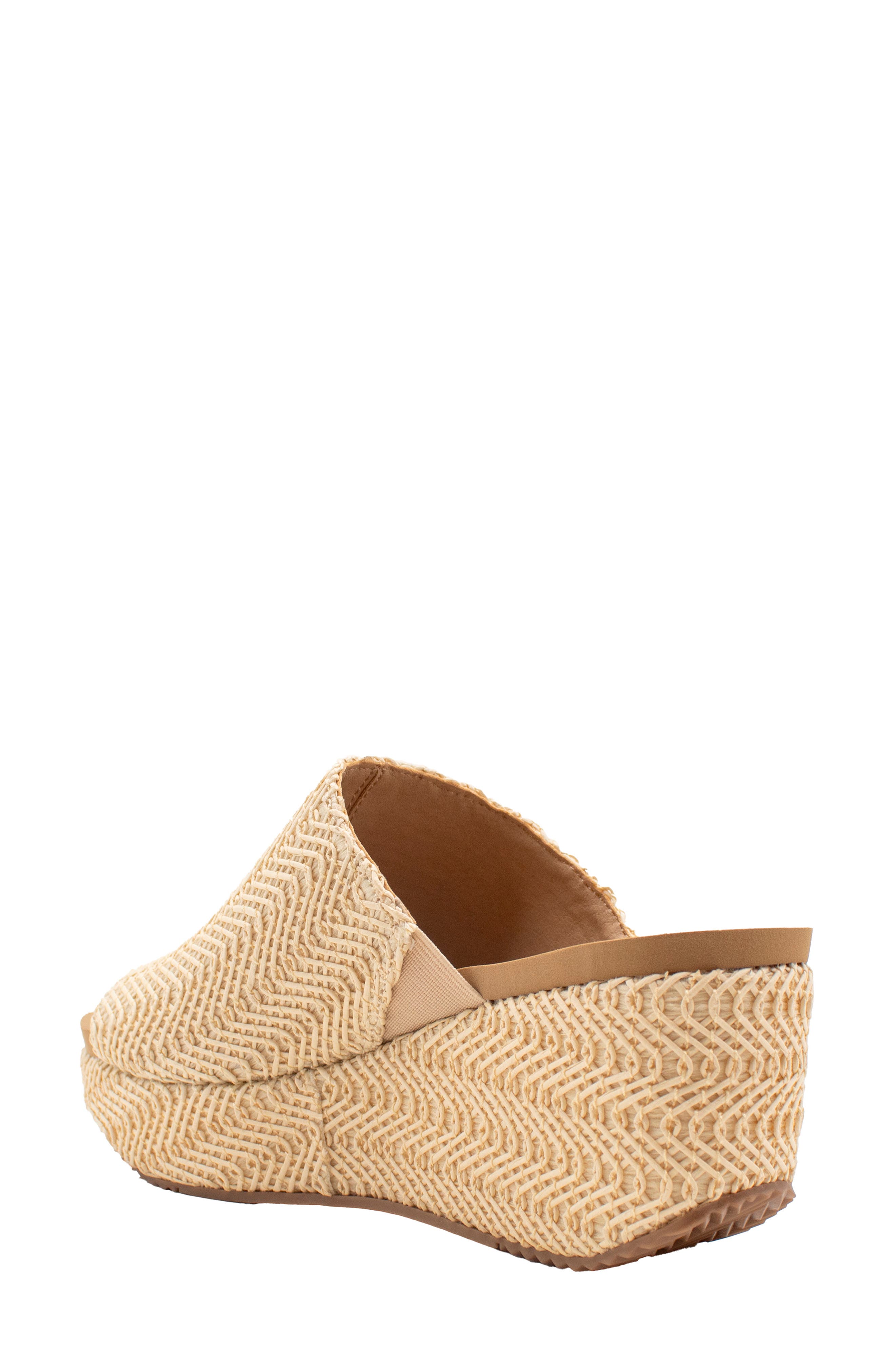 Canteen Water Resistant Raffia Wedge Platform Sandal, Alternate, color, NATURAL